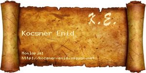 Kocsner Enid névjegykártya